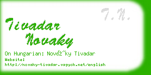 tivadar novaky business card